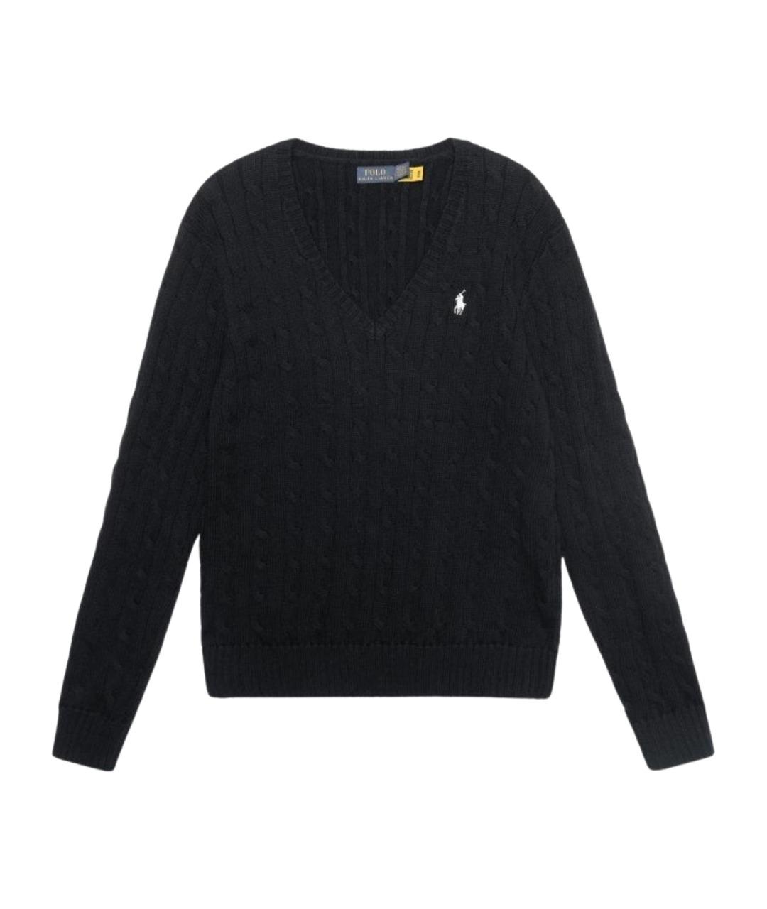 POLO RALPH LAUREN Черный хлопковый джемпер / свитер, фото 1