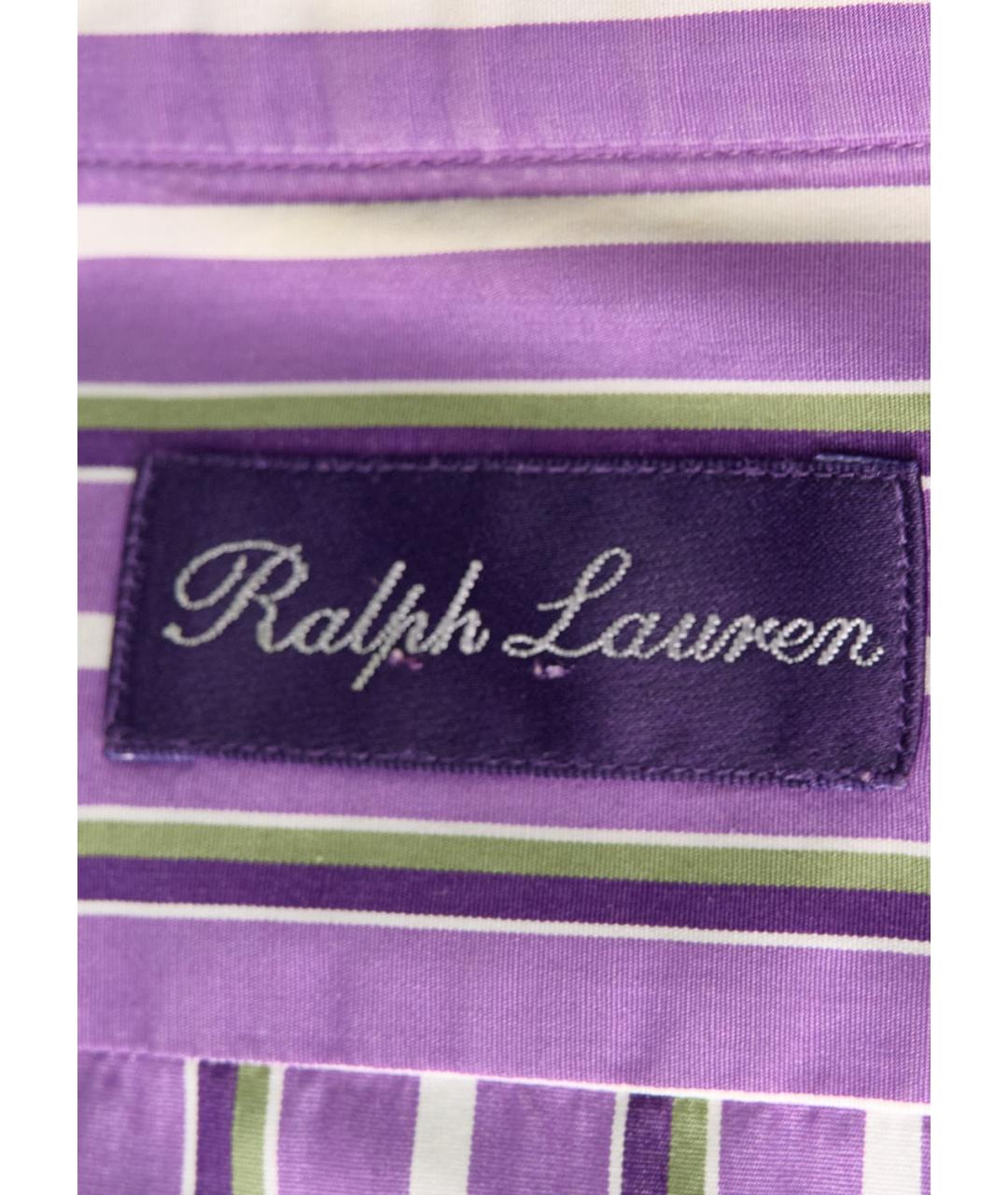 RALPH LAUREN Фиолетовая хлопковая кэжуал рубашка, фото 5
