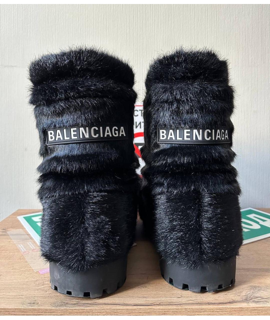 BALENCIAGA Черные высокие ботинки, фото 4