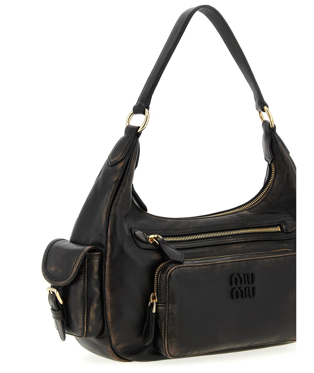 MIU MIU Коричневая кожаная сумка через плечо, фото 3