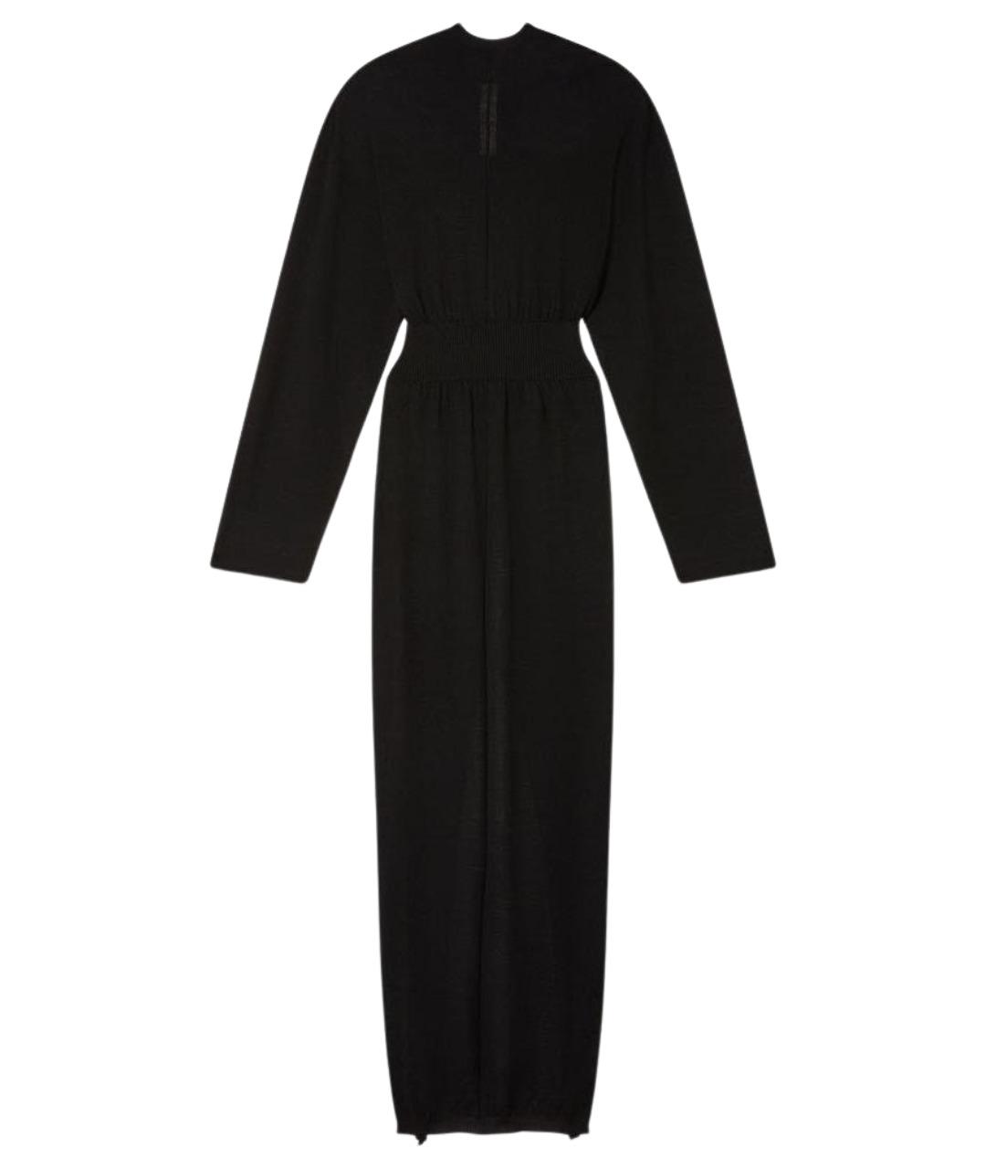 RICK OWENS Черное шерстяное повседневное платье, фото 1