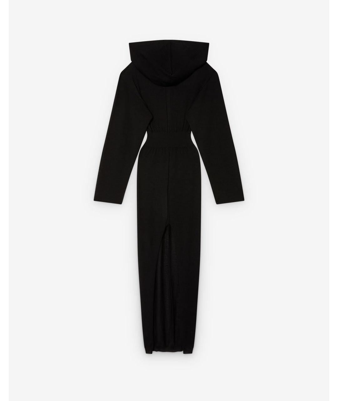 RICK OWENS Черное шерстяное повседневное платье, фото 2