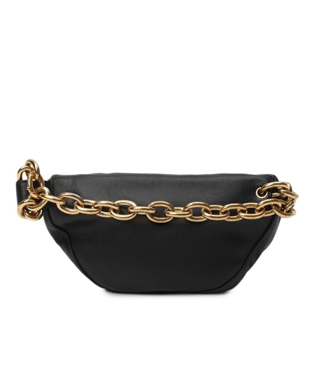 BOTTEGA VENETA Черная кожаная поясная сумка, фото 3