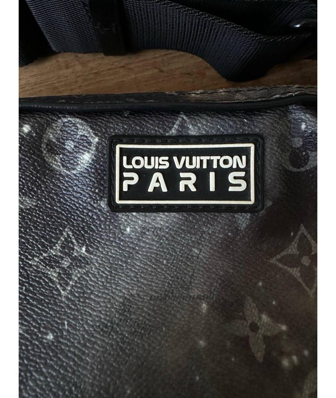 LOUIS VUITTON Черная кожаная сумка на плечо, фото 7
