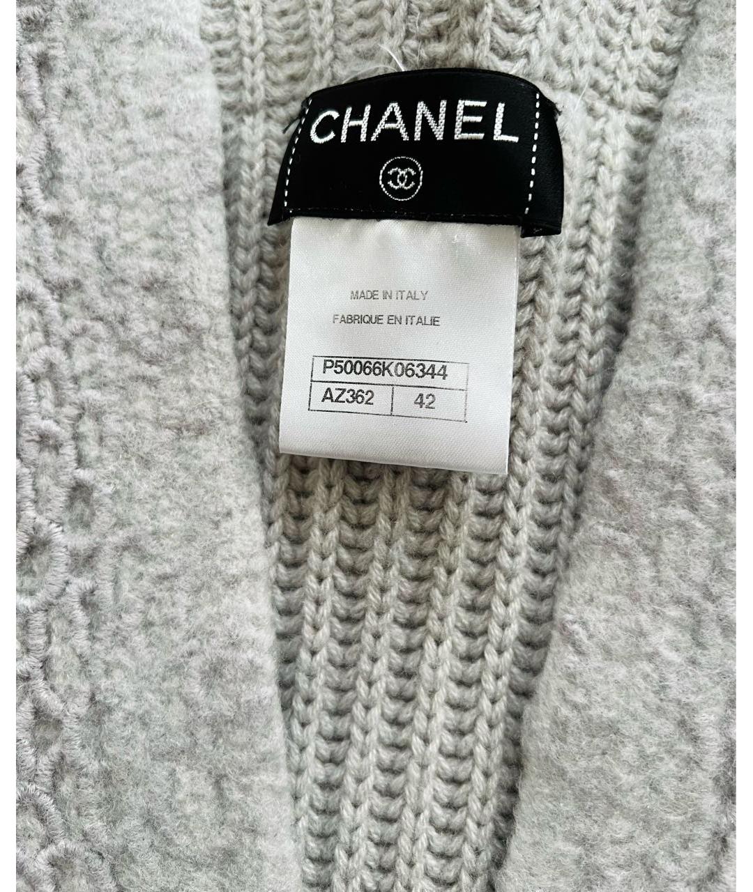 CHANEL Серый кашемировый кардиган, фото 3