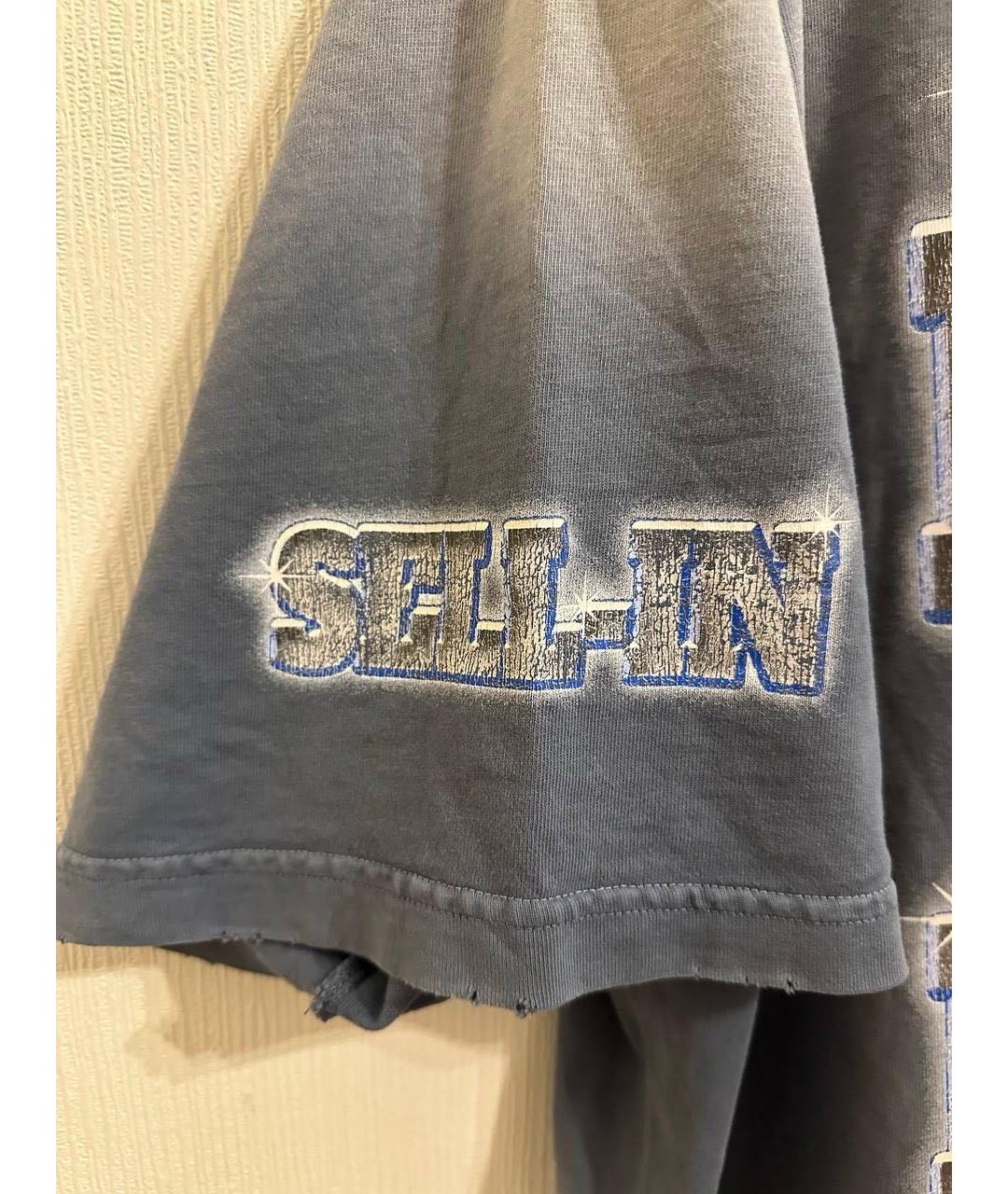 BALENCIAGA Голубое хлопковое повседневное платье, фото 5