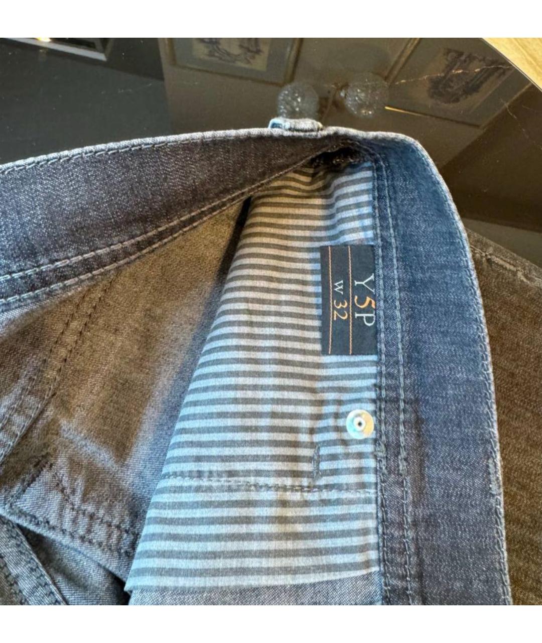 CORNELIANI Серые хлопковые прямые джинсы, фото 4