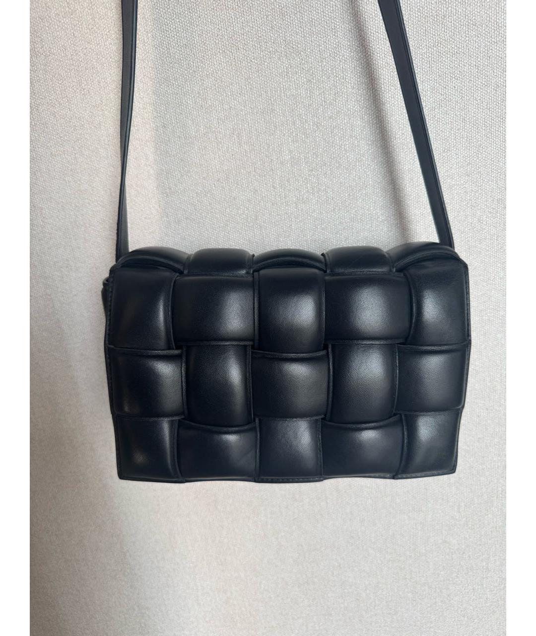 BOTTEGA VENETA Черная кожаная сумка через плечо, фото 3