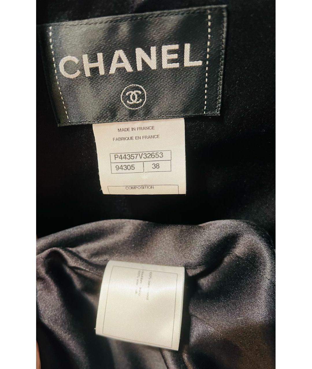 CHANEL Черное шерстяное пальто, фото 3