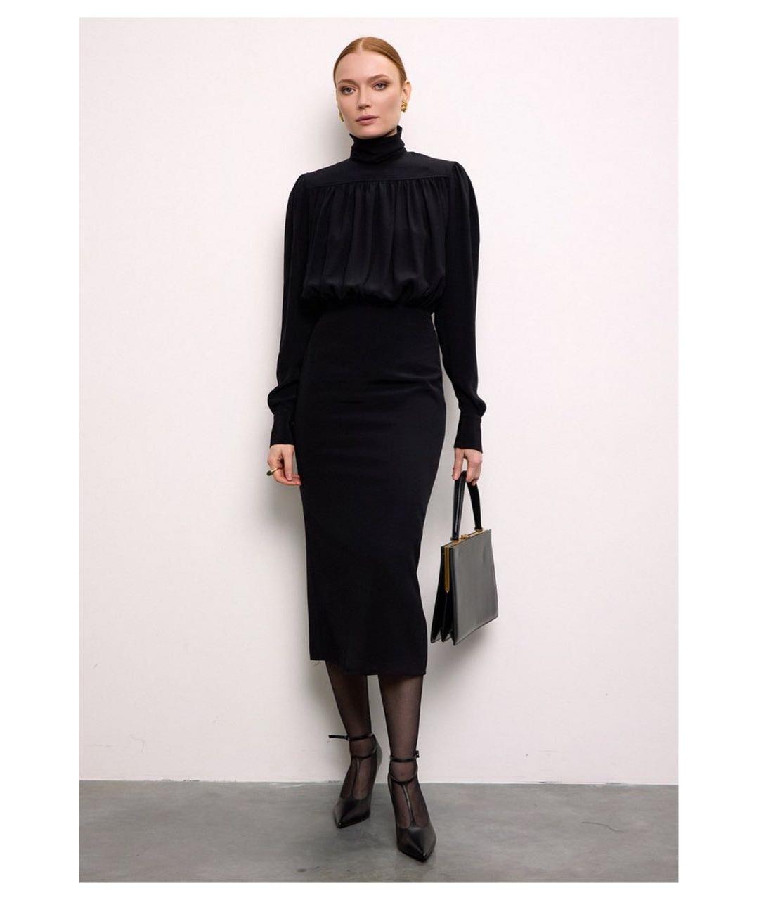 SPORTMAX Черное ацетатное вечернее платье, фото 8