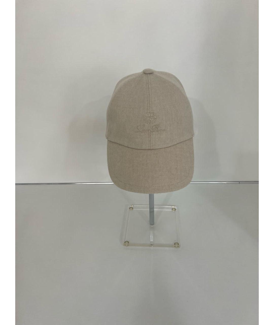 LORO PIANA Бежевая кашемировая кепка, фото 6