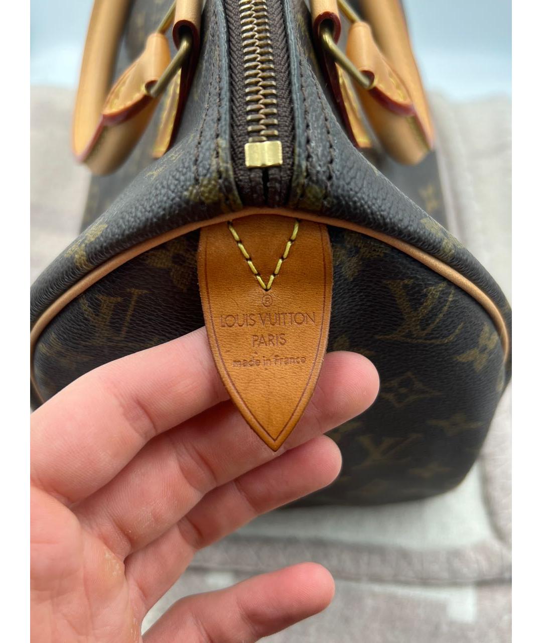 LOUIS VUITTON Коричневая кожаная дорожная/спортивная сумка, фото 4