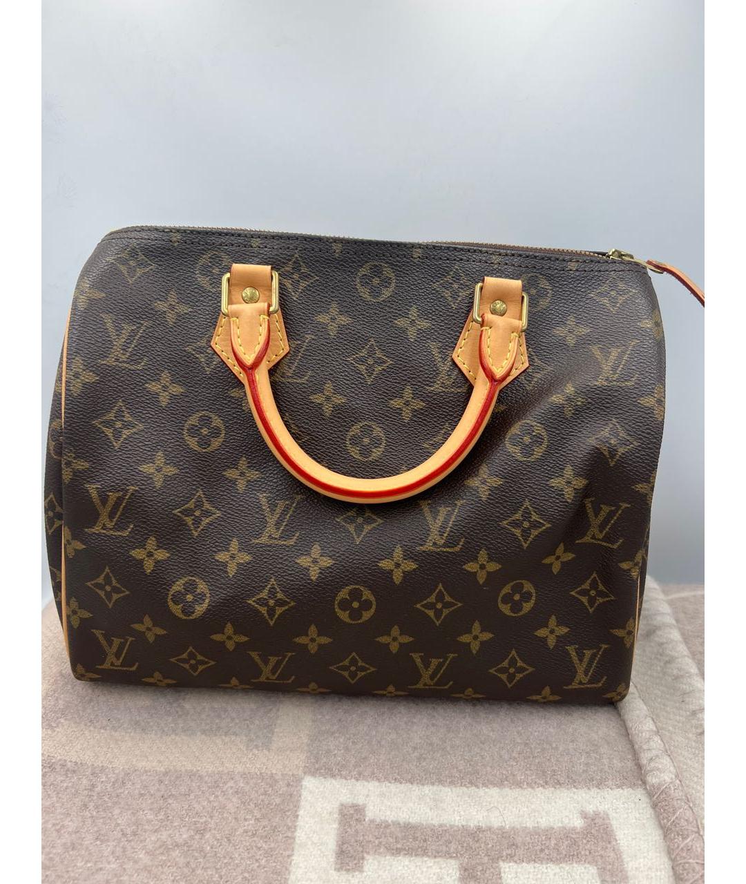 LOUIS VUITTON Коричневая кожаная дорожная/спортивная сумка, фото 2
