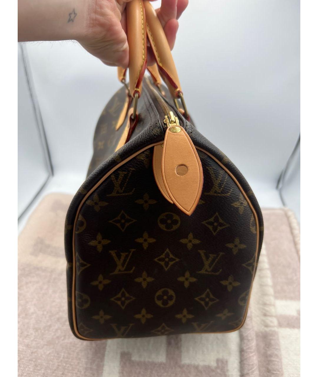 LOUIS VUITTON Коричневая кожаная дорожная/спортивная сумка, фото 8