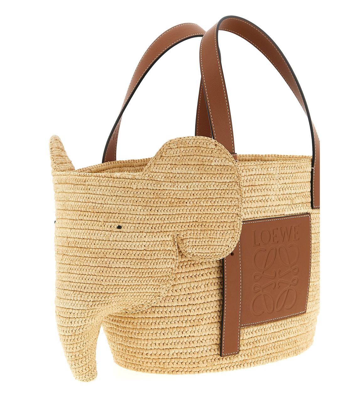 LOEWE Бежевая сумка тоут, фото 3