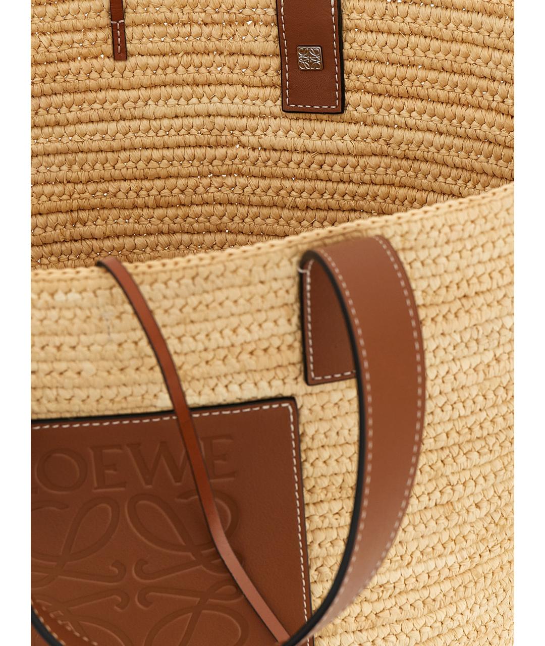 LOEWE Бежевая сумка тоут, фото 4
