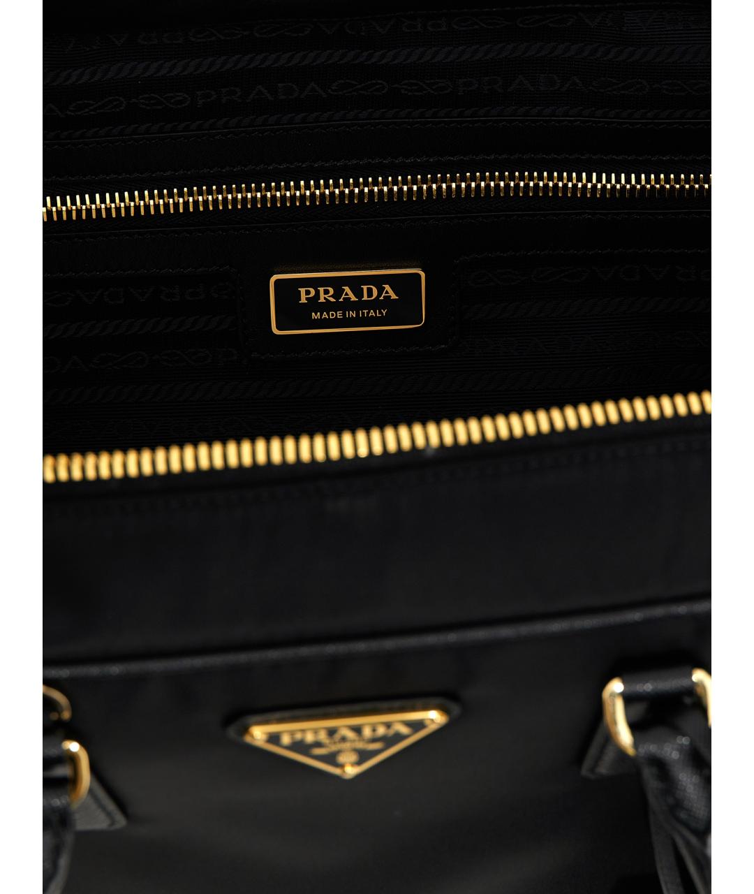 PRADA Черная синтетическая сумка тоут, фото 4