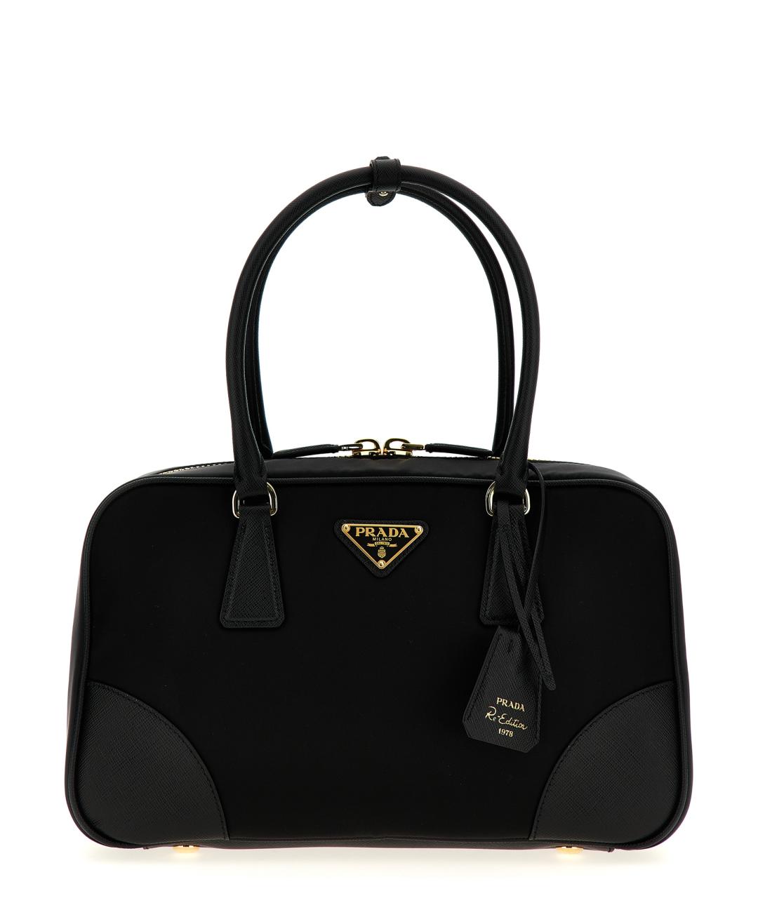 PRADA Черная синтетическая сумка тоут, фото 1
