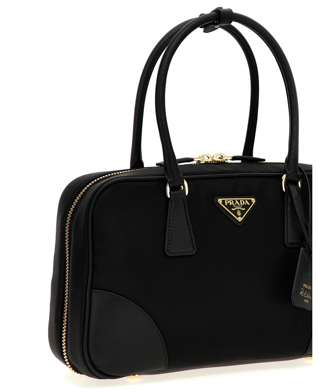 PRADA Черная синтетическая сумка тоут, фото 3