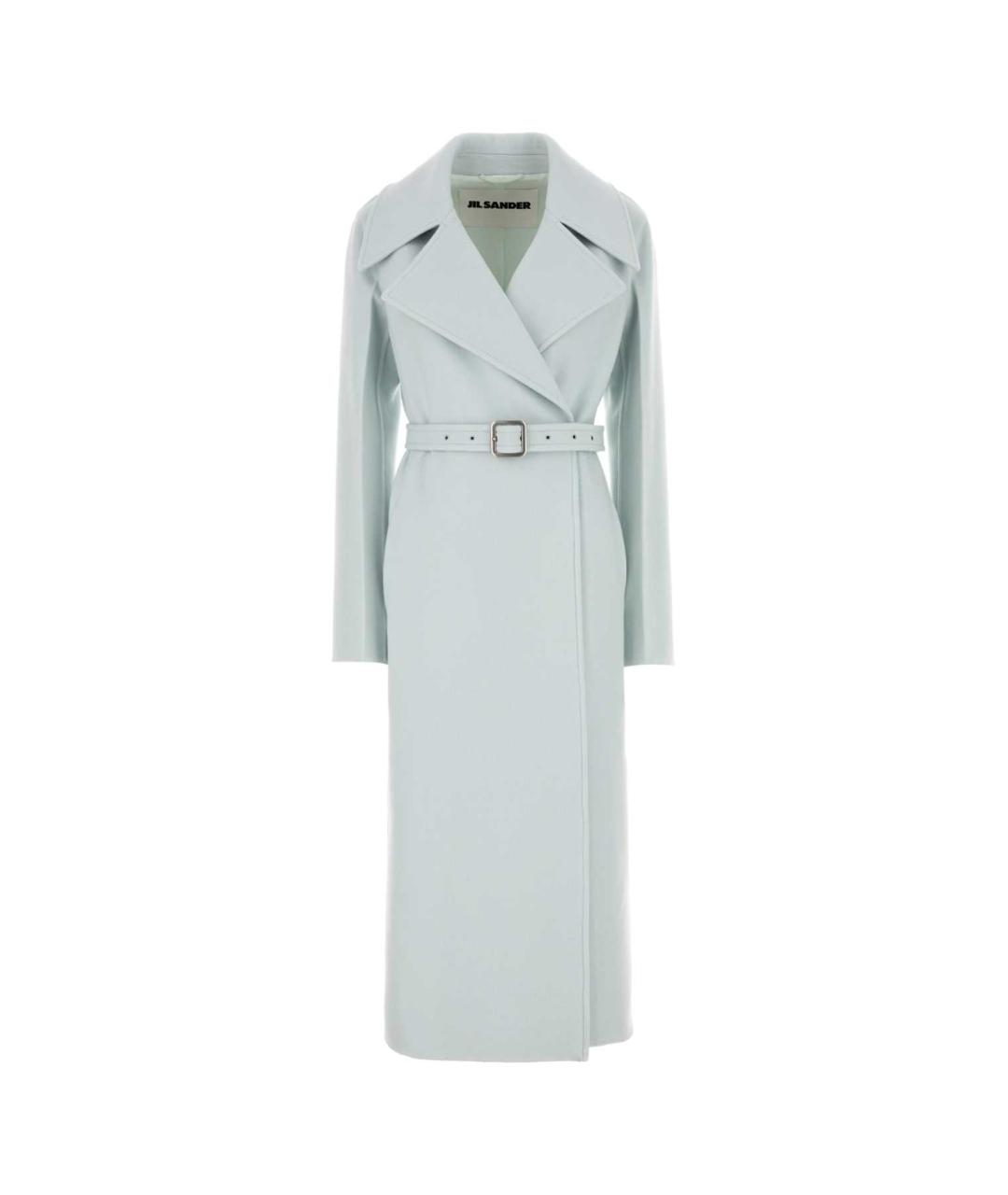 JIL SANDER Голубое кашемировое пальто, фото 1