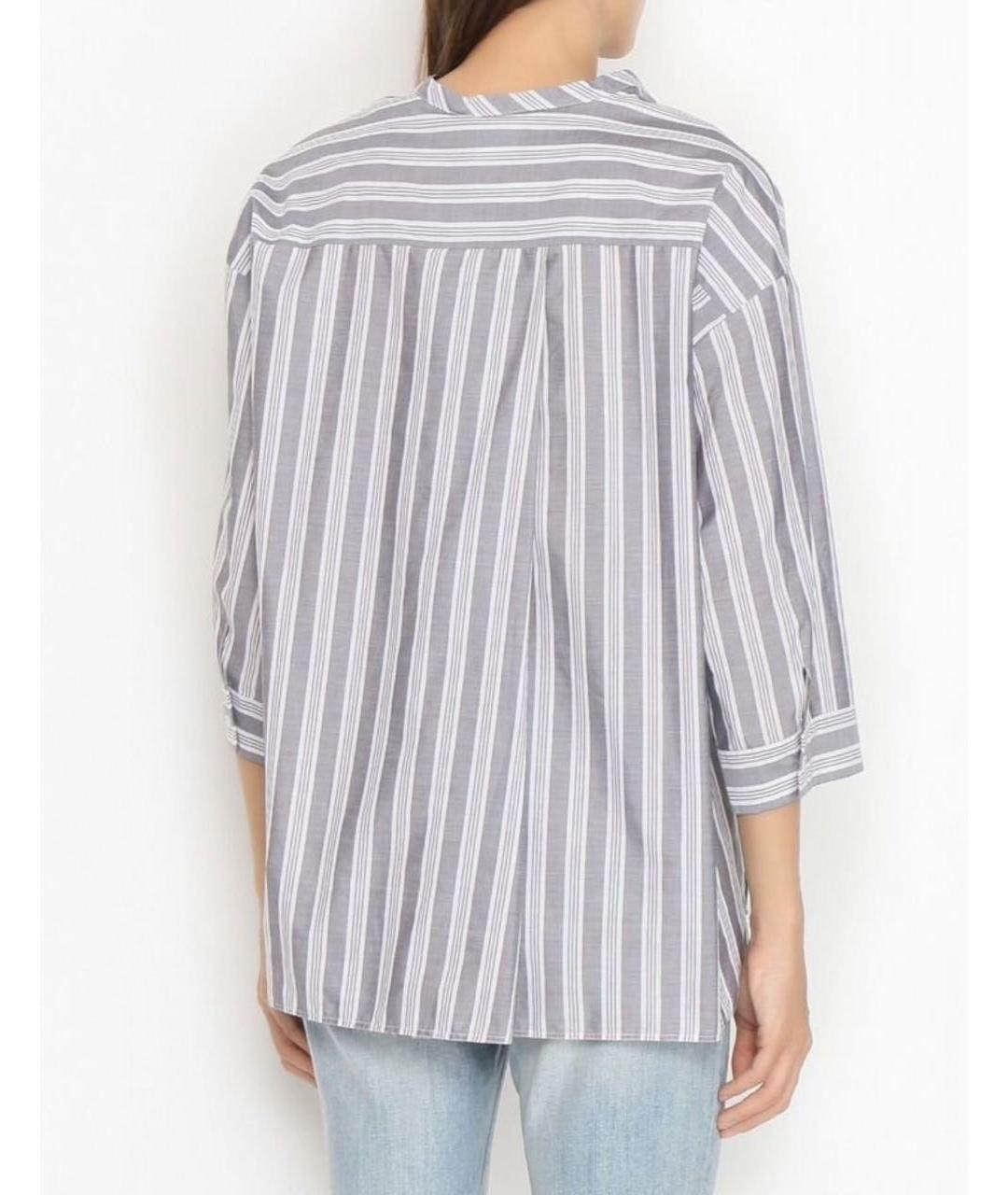MAX MARA Серая хлопковая рубашка, фото 2