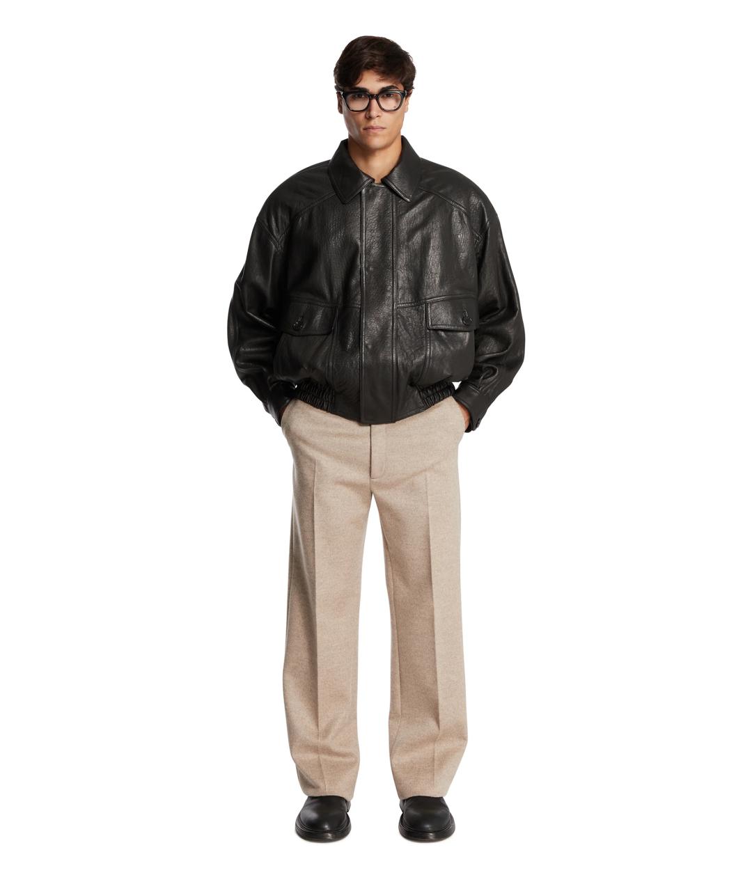 SAINT LAURENT Черная кожаная куртка, фото 5