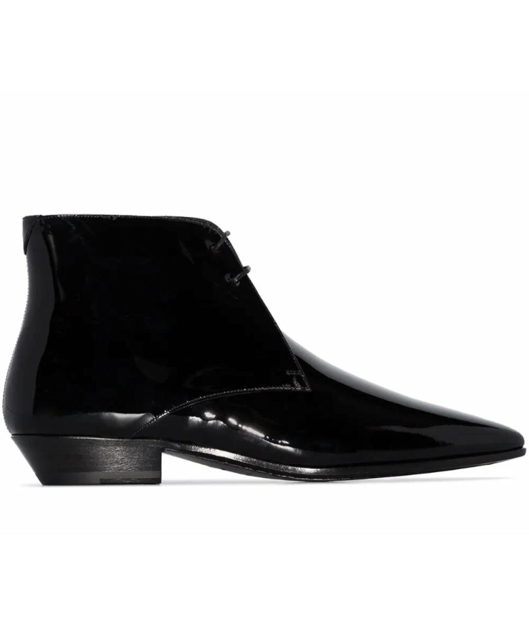 SAINT LAURENT Черные ботинки, фото 1