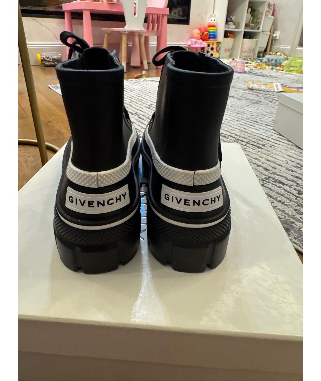 GIVENCHY Черные резиновые ботинки, фото 4