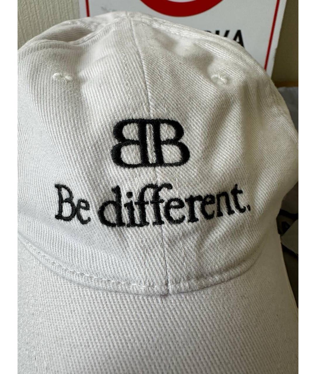 BALENCIAGA Белая хлопковая кепка, фото 2