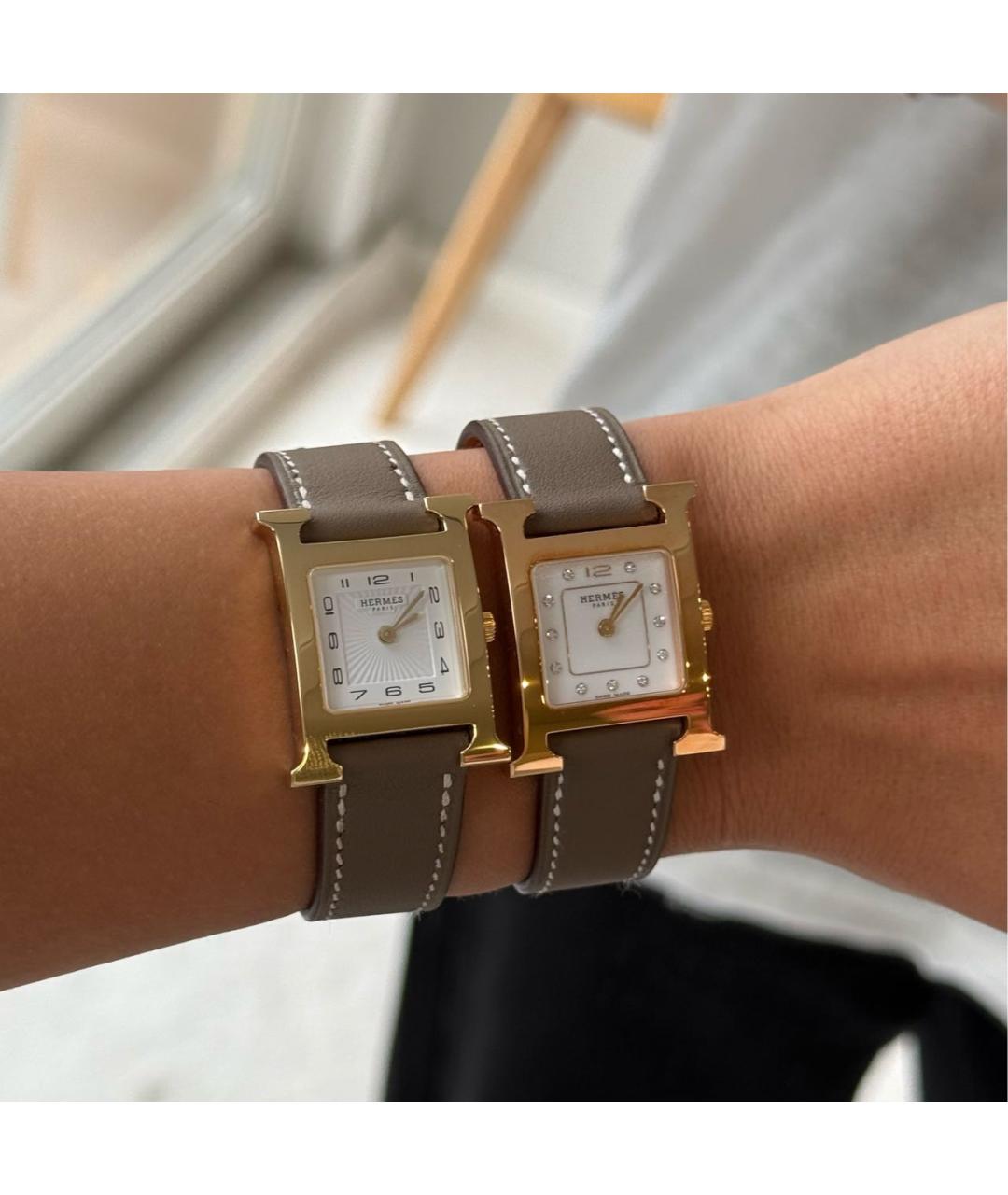 HERMES Золотые часы из розового золота, фото 6