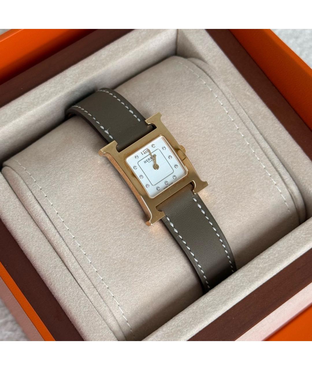 HERMES Золотые часы из розового золота, фото 3