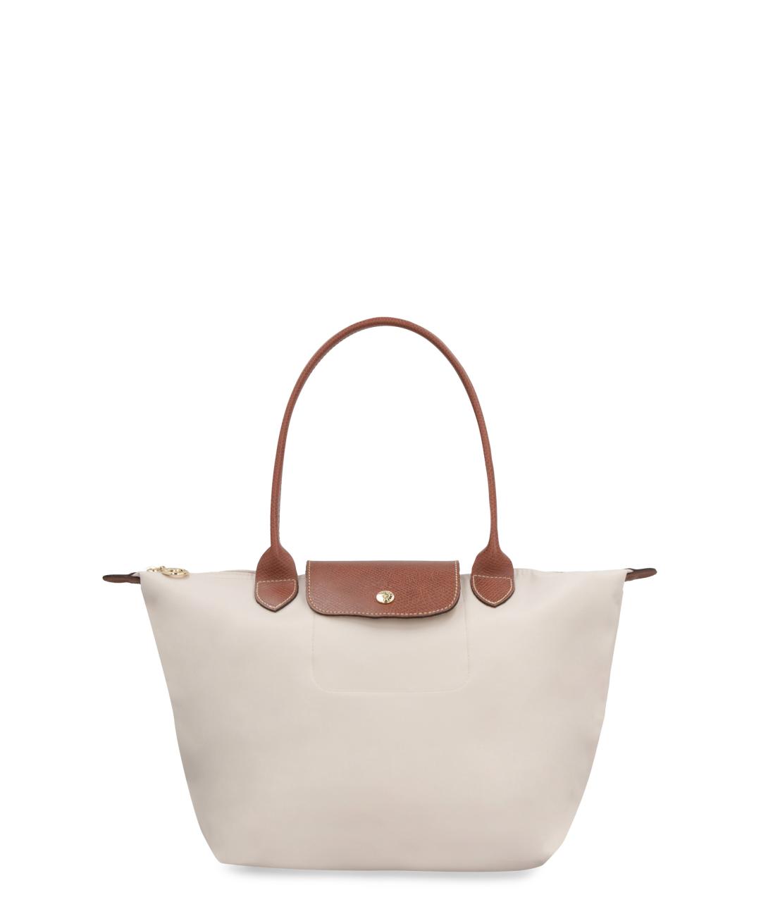 LONGCHAMP Белая тканевая сумка тоут, фото 1