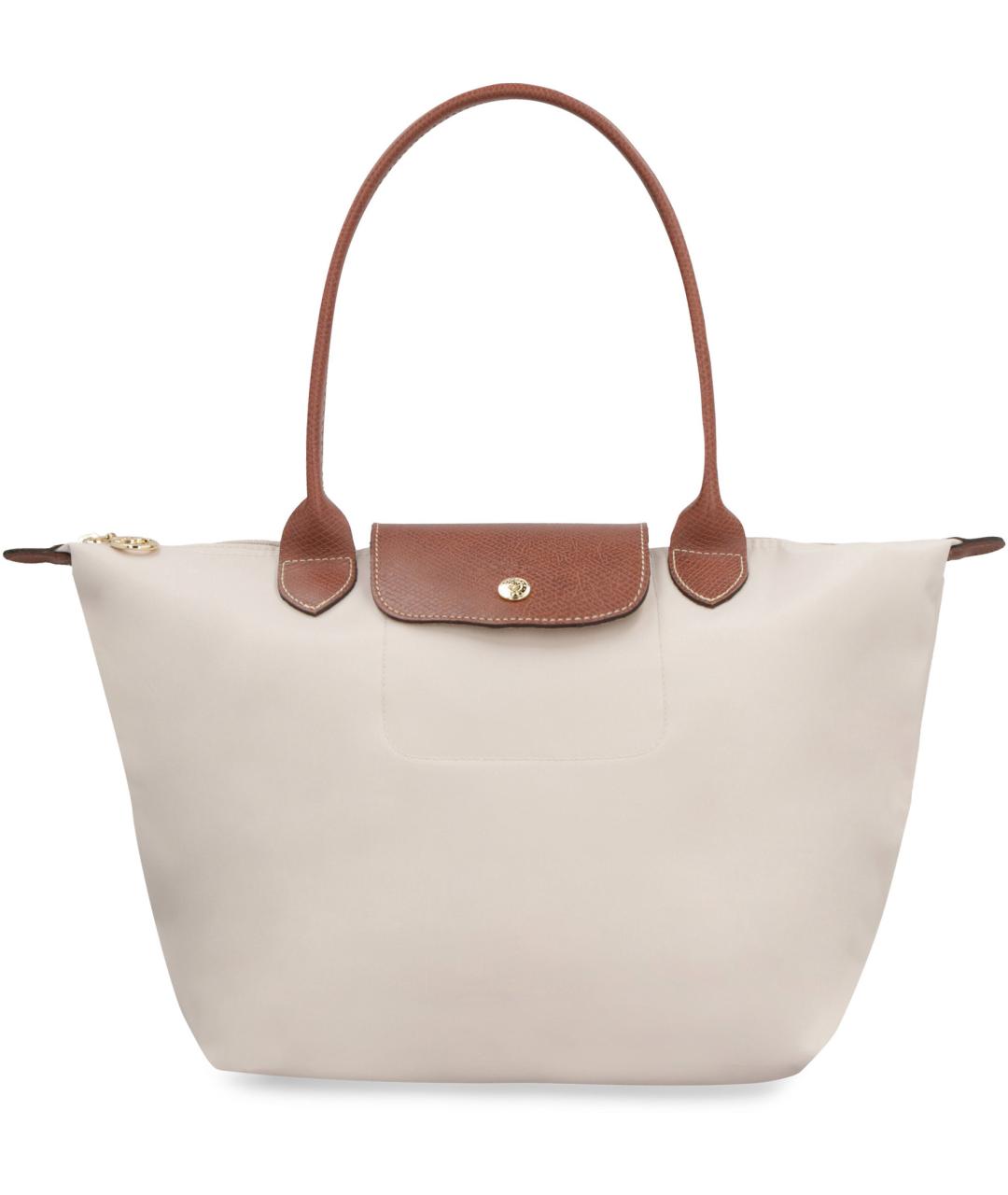 LONGCHAMP Белая тканевая сумка тоут, фото 2