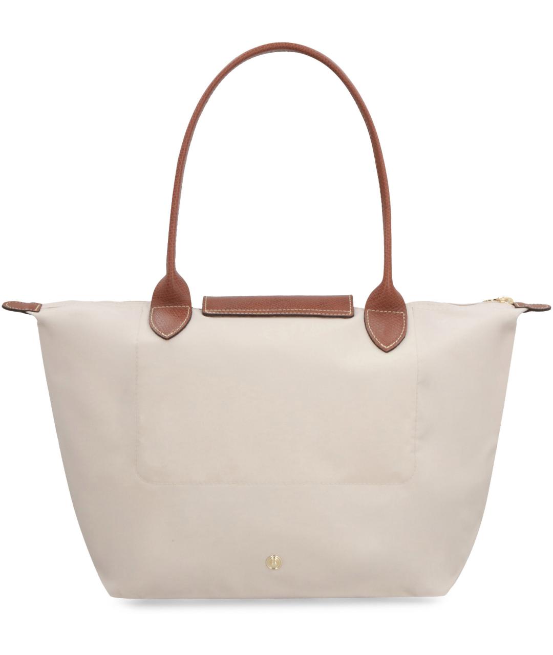 LONGCHAMP Белая тканевая сумка тоут, фото 4