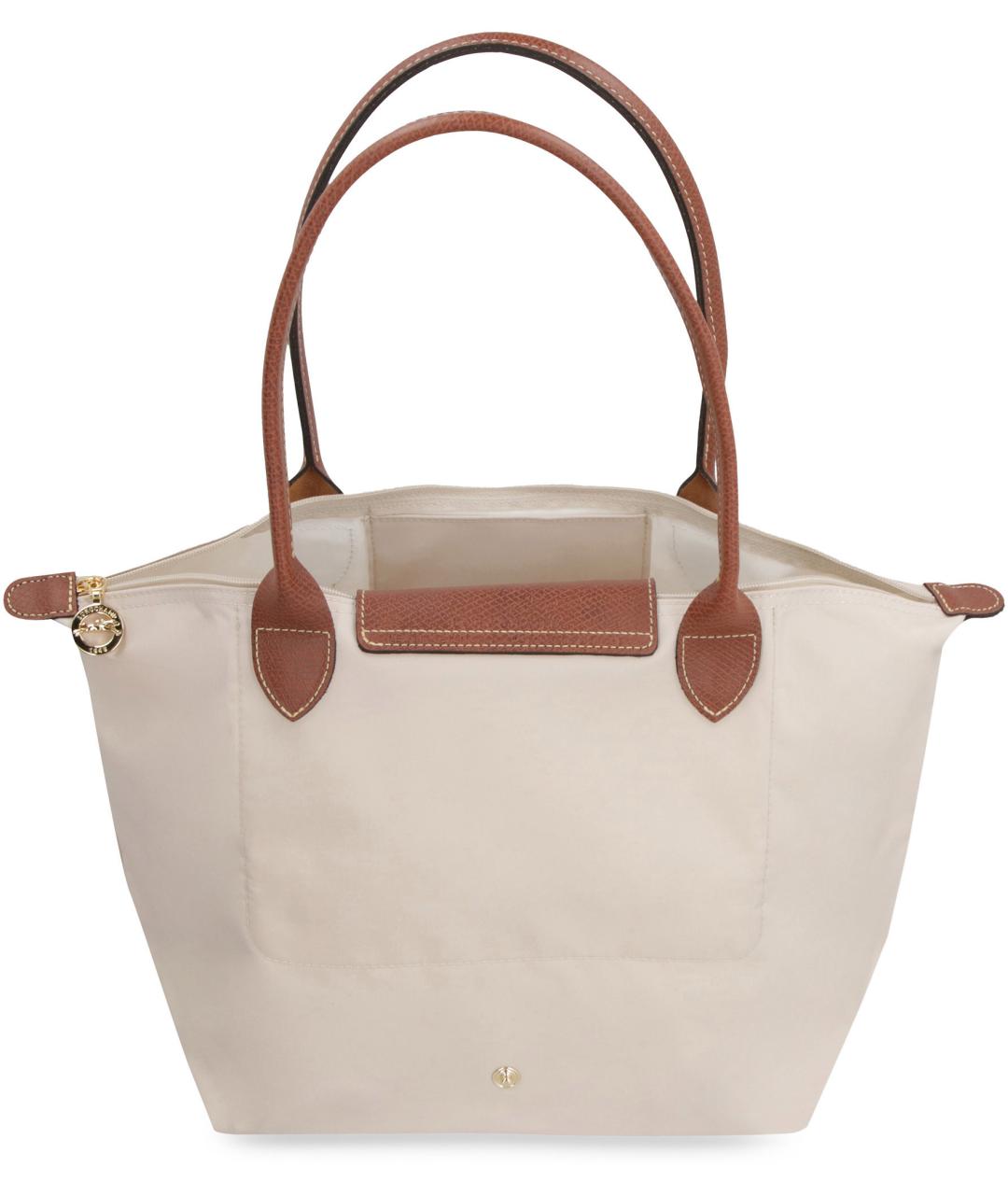 LONGCHAMP Белая тканевая сумка тоут, фото 5