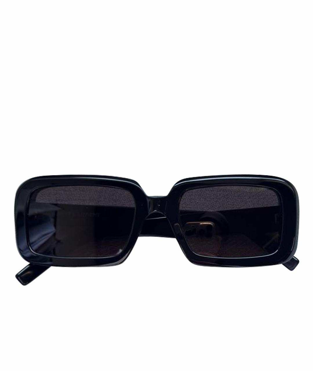 SAINT LAURENT Черные пластиковые солнцезащитные очки, фото 1