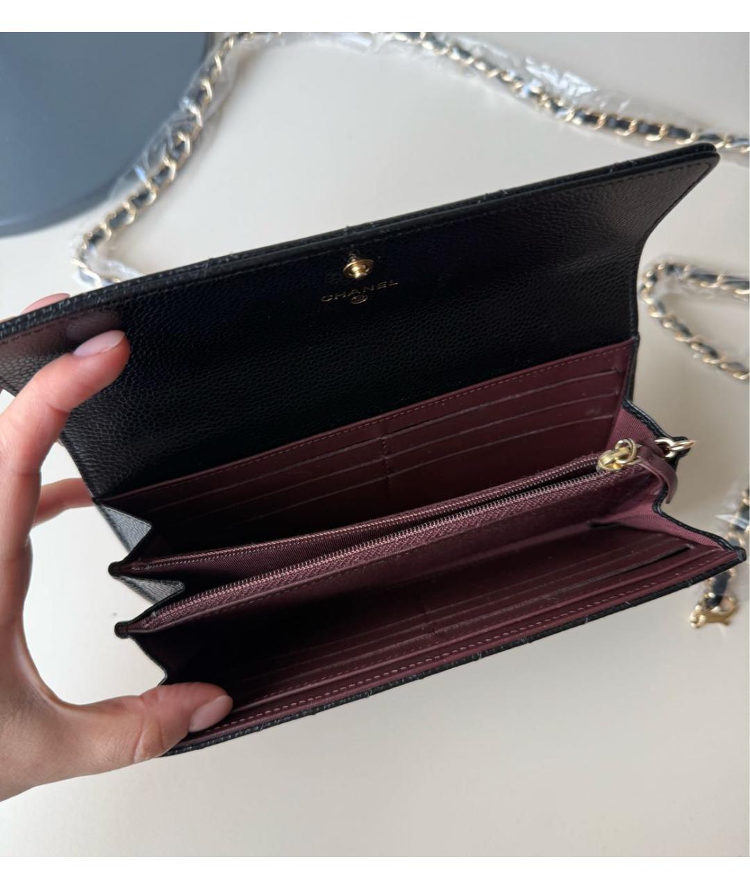 CHANEL Черная кожаная сумка через плечо, фото 8