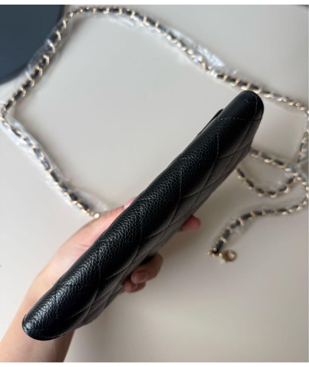 CHANEL Черная кожаная сумка через плечо, фото 6