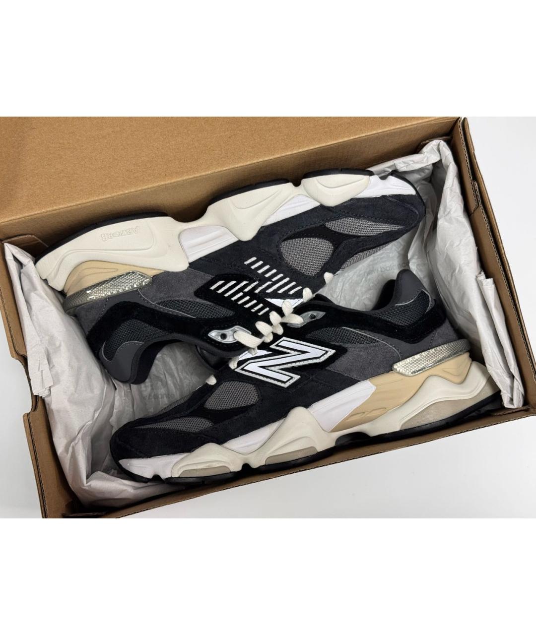 NEW BALANCE Черные замшевые низкие кроссовки / кеды, фото 2