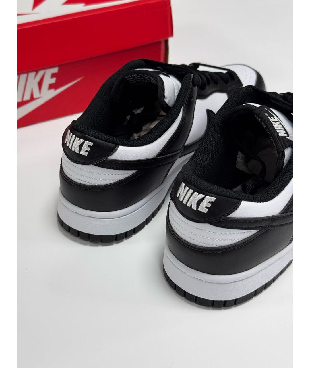 NIKE Черные кожаные низкие кроссовки / кеды, фото 6