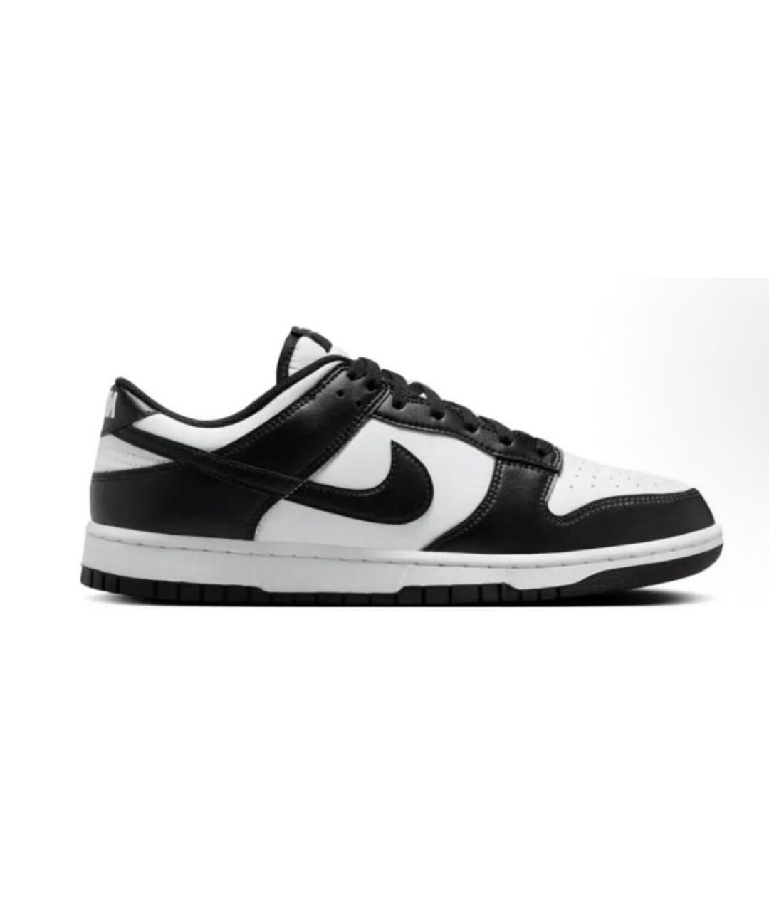 NIKE Черные кожаные низкие кроссовки / кеды, фото 1