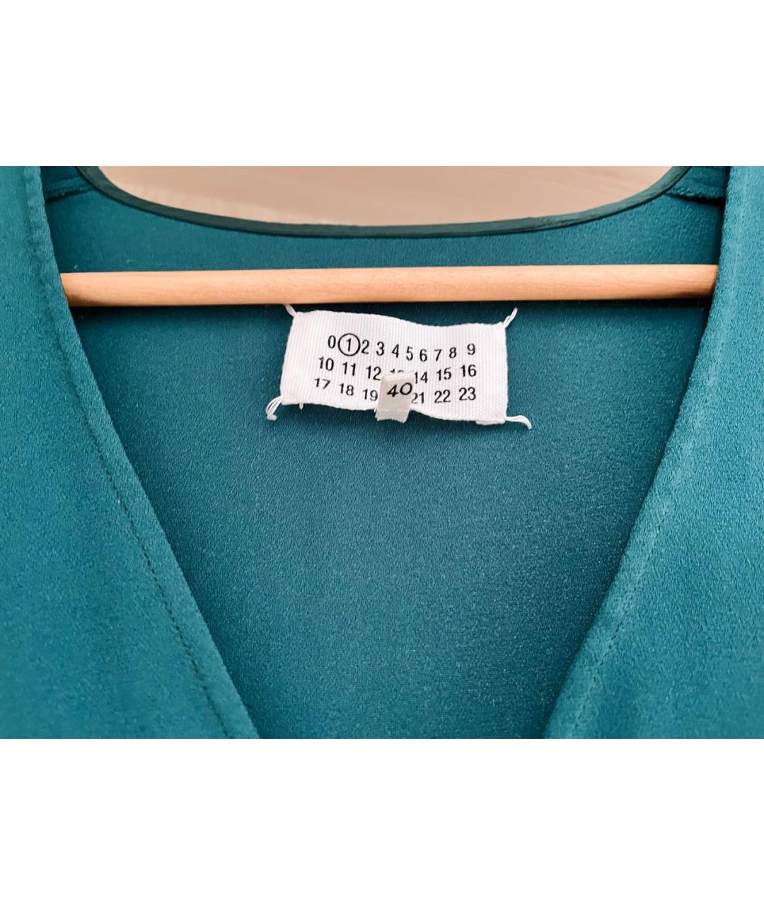 MAISON MARGIELA Зеленые полиэстеровое повседневное платье, фото 7