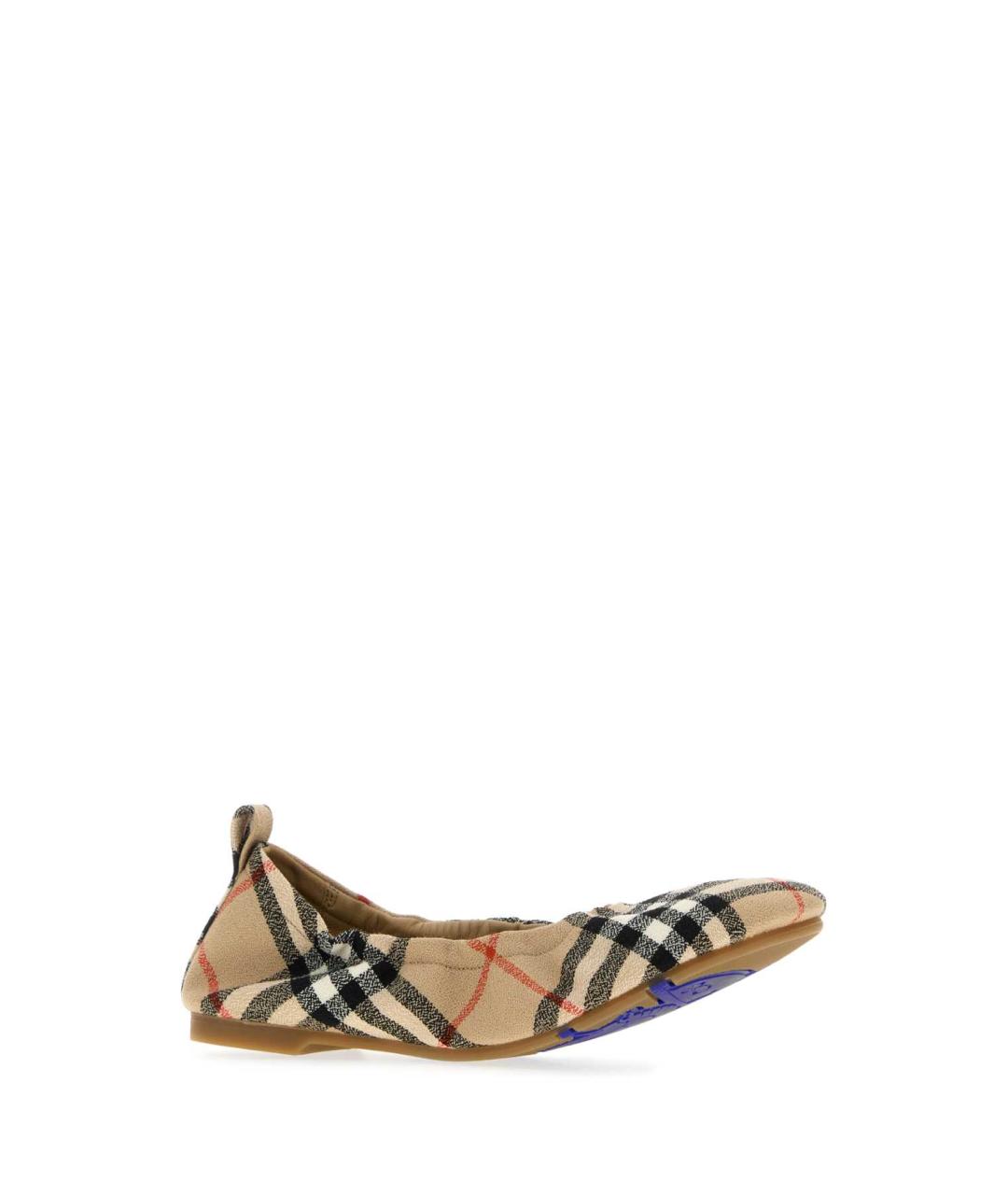 BURBERRY Бежевые текстильные балетки, фото 2