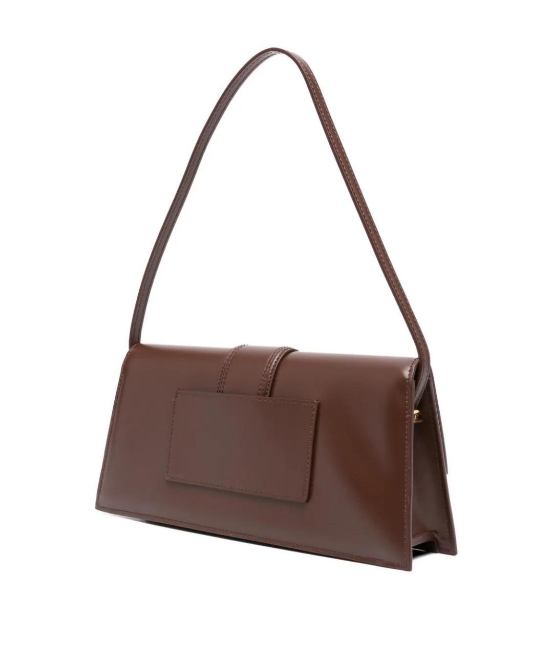 JACQUEMUS Коричневая кожаная сумка через плечо, фото 5