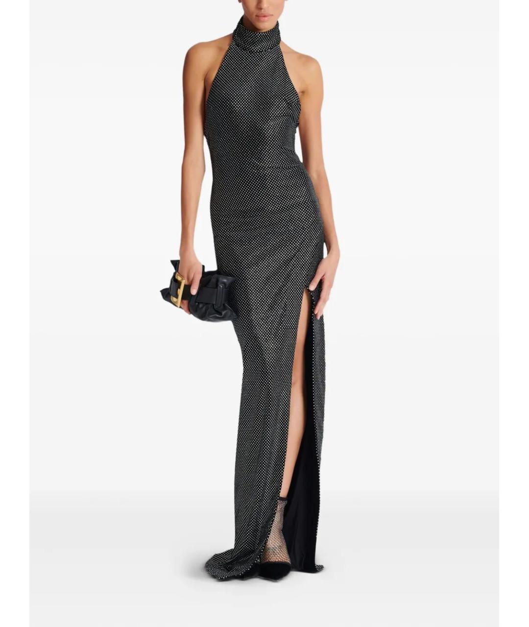 BALMAIN Черное полиэстеровое повседневное платье, фото 2