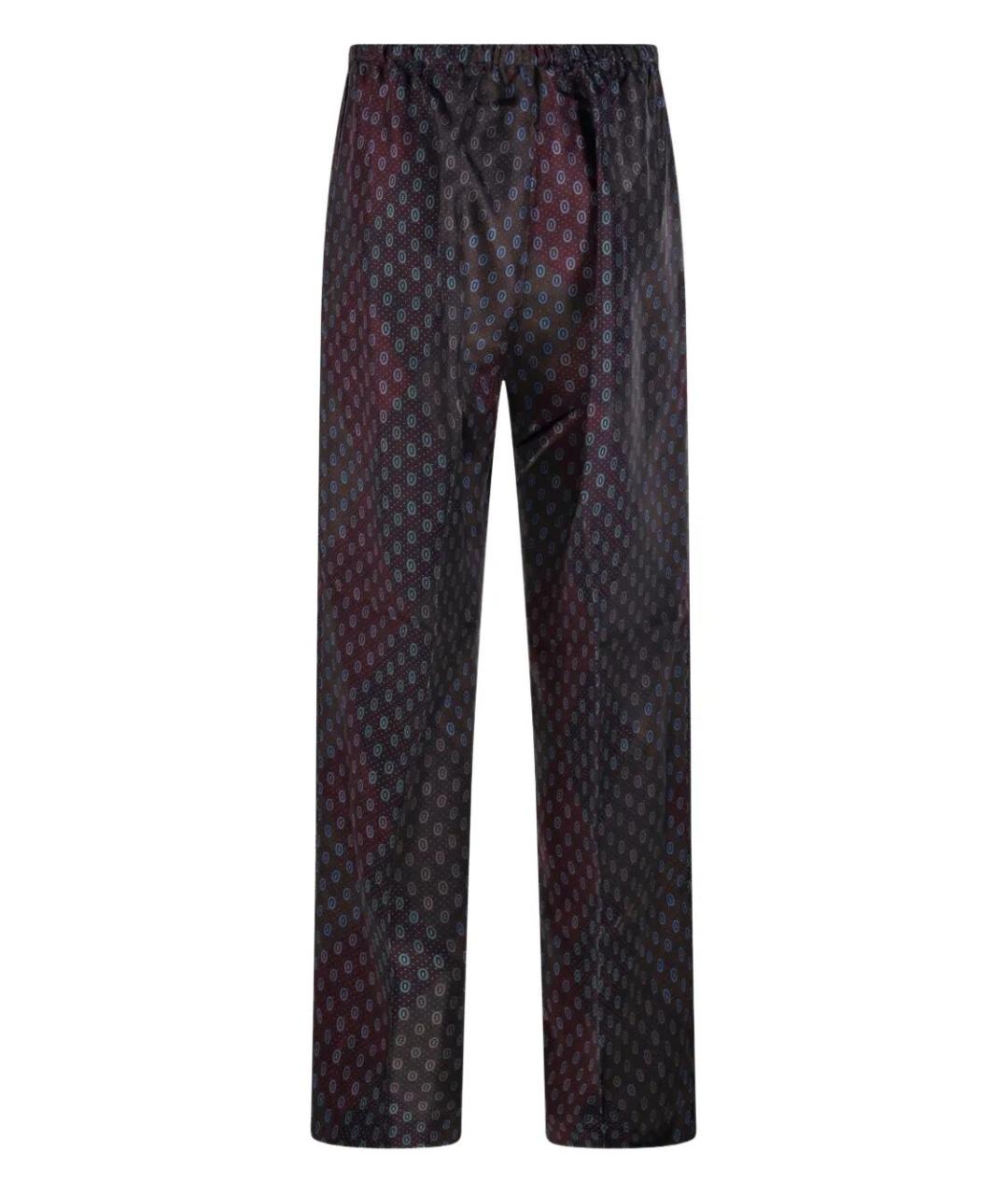 DRIES VAN NOTEN Мульти шелковые прямые брюки, фото 3