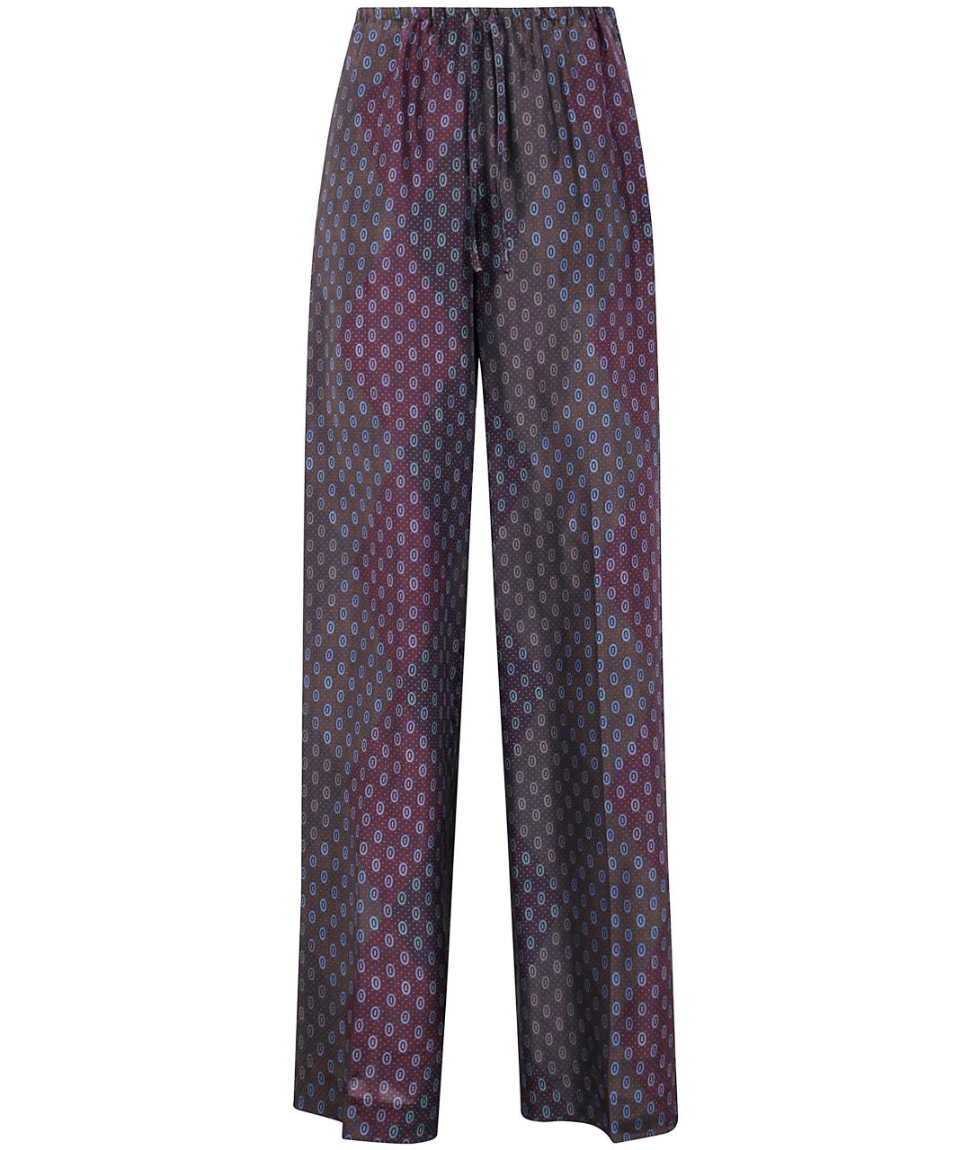 DRIES VAN NOTEN Мульти шелковые прямые брюки, фото 5