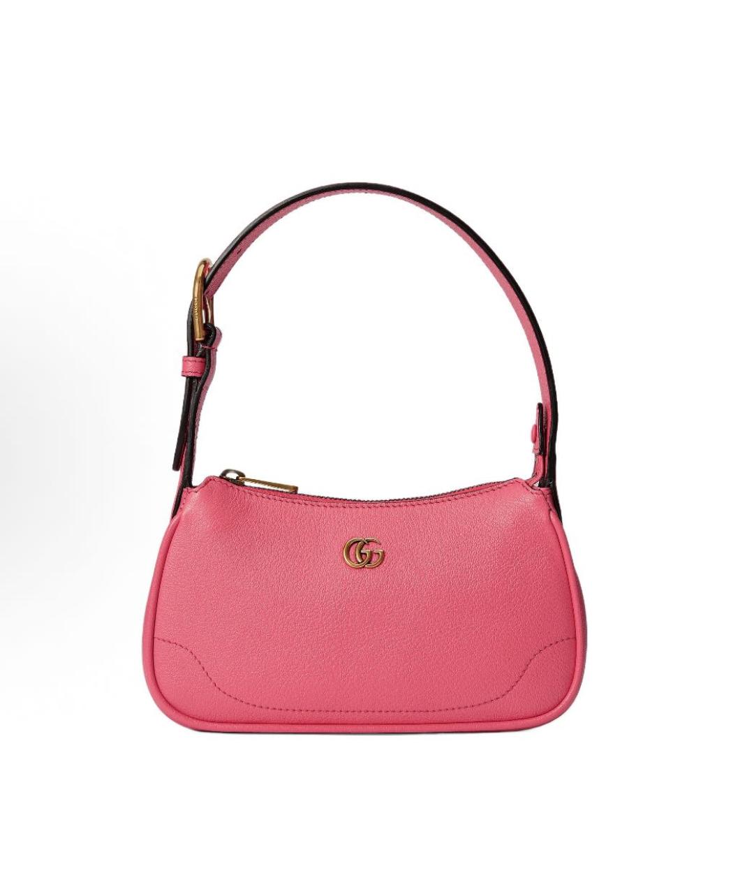 GUCCI Розовая кожаная сумка с короткими ручками, фото 5