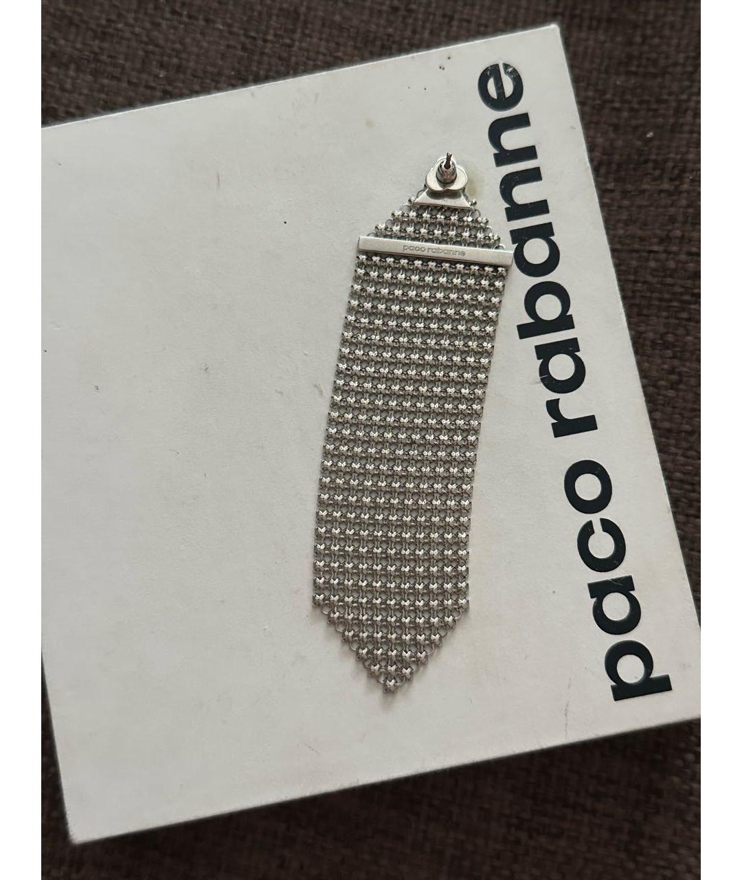 PACO RABANNE Серебряные металлические серьги, фото 2