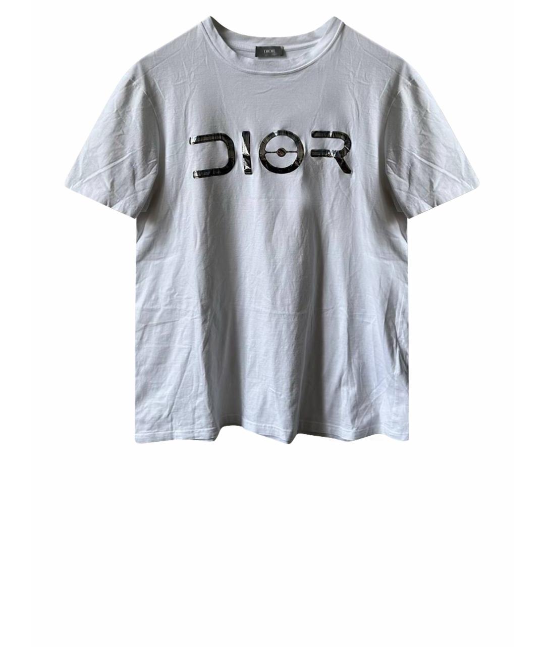 CHRISTIAN DIOR Белая хлопковая футболка, фото 1